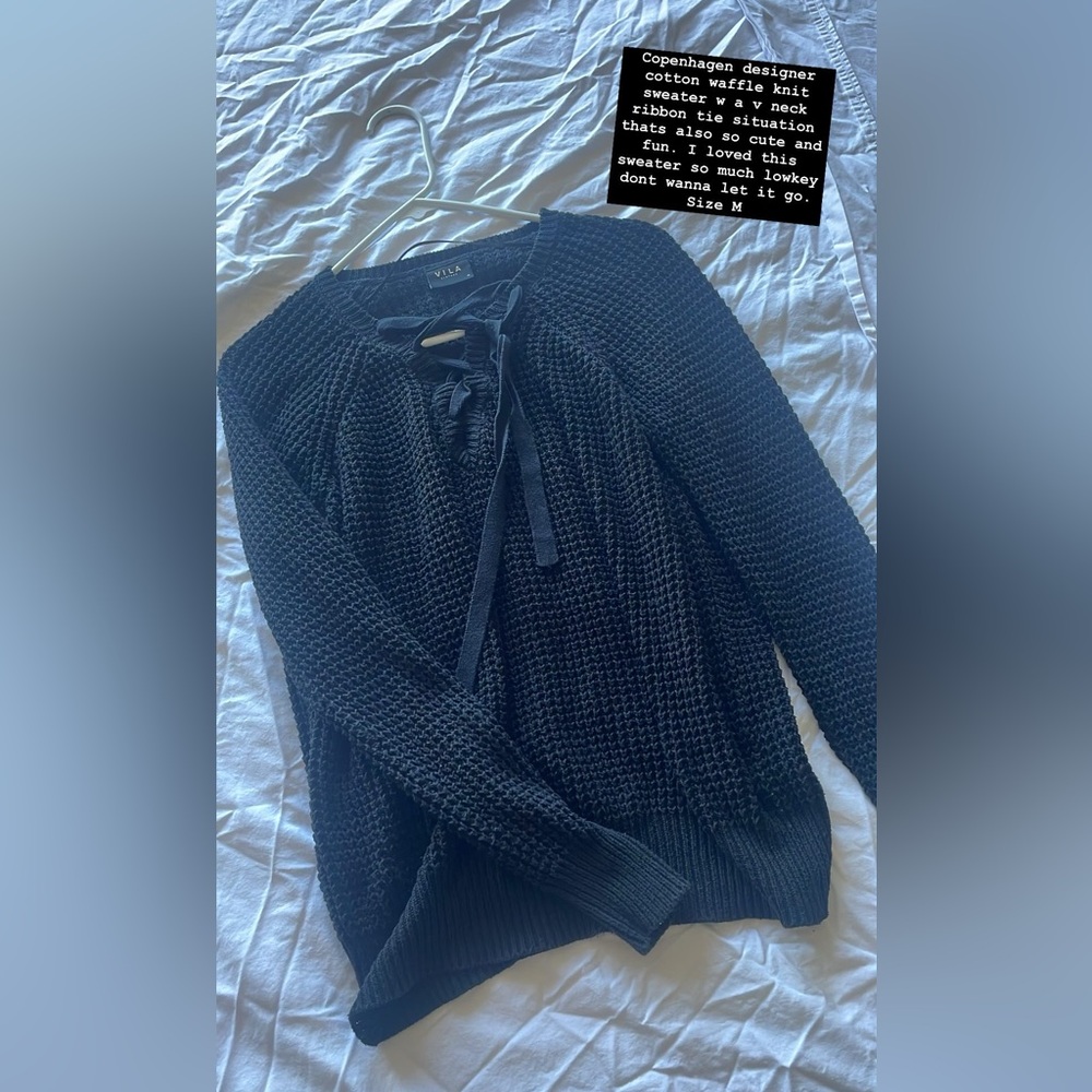 Vila Copenhagen black cotton sweater size M